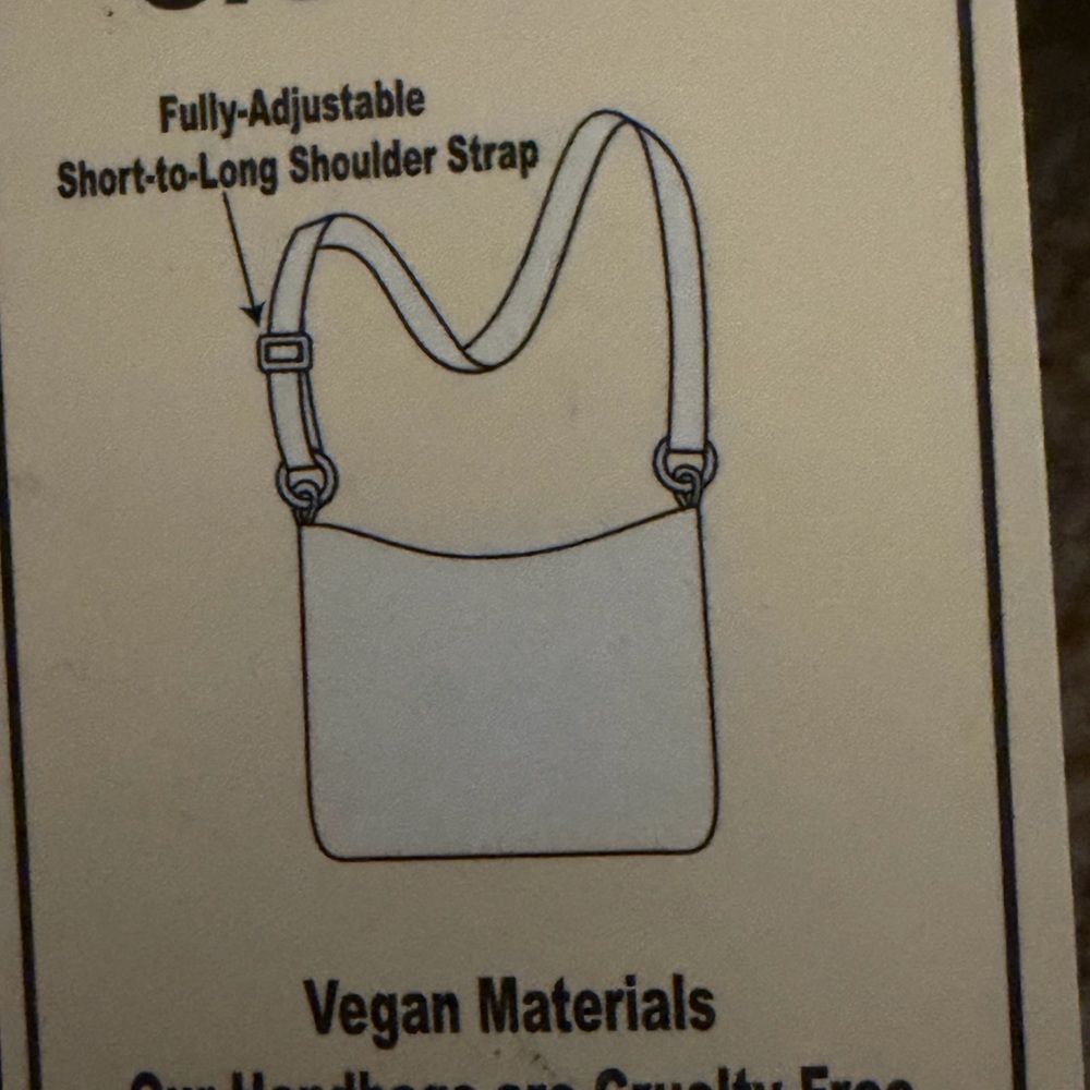 Olivia & Kate Vegan Leather Crossbody Bag - Picture 11 of 13